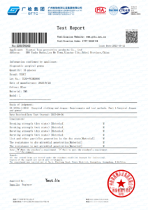 EN13795-1-英文版-SMS反穿隔离衣特奥防护检测报告